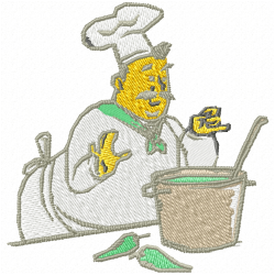 Chef Embroidery Design 1